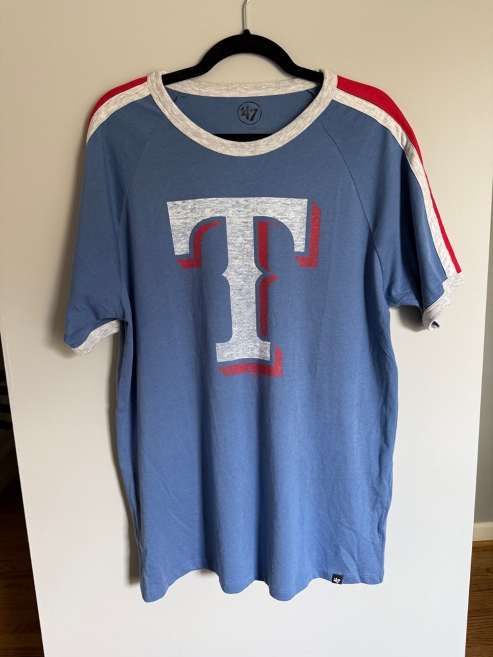 '47 Brand Light Blue Tee with White Neck Trim